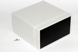 ABS device enclosure, (L x W x H) 160 x 160 x 86 mm, black (RAL 9005), IP54, 1598ESGYPBK