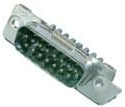 D-Sub connector, 15 pole, standard, angled, solder pin, 2-338169-2