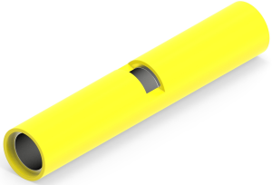 Butt connectorwith insulation, 3.31-5.26 mm², AWG 12 to 10, yellow, 42.06 mm