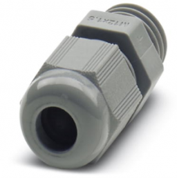 Cable gland, M16, 22 mm, Clamping range 5 to 10 mm, IP68, silver gray, 1411124