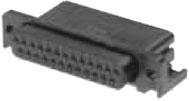 D-Sub socket, 25 pole, standard, equipped, angled, solder pin, 5747461-2