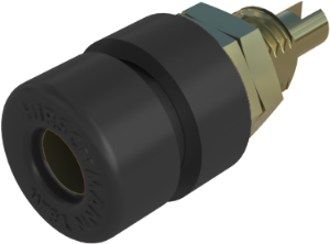 4 mm socket, screw connection, mounting Ø 8 mm, CAT O, black, BIL 30 SW AU