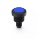 Push button, illuminable, groping, waistband round, blue, front ring black, mounting Ø 22.3 mm, 1.10.011.001/0661