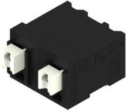 PCB terminal, 2 pole, pitch 7.62 mm, AWG 28-14, 12 A, spring-clamp connection, black, 1869260000