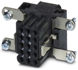 Socket contact insert, VC1, 15 pole, unequipped, crimp connection, with PE contact, 1884801