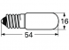 Filament bulb, E14, 5 W, 36 mA