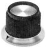 Button, cylindrical, Ø 20.3 mm, (H) 14.3 mm, black, for rotary switch, 2-1437624-7