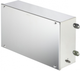 Stainless steel enclosure, (L x W x H) 130 x 400 x 250 mm, silver (RAL 7035), IP67, 1002760000
