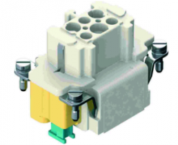 Socket contact insert, 6B, 6 pole, cage clamp terminal, with PE contact, 09330062776
