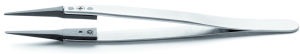 ESD plastic tweezers, uninsulated, antimagnetic, Carbon fiber, 130 mm, 242CFR.SA.1