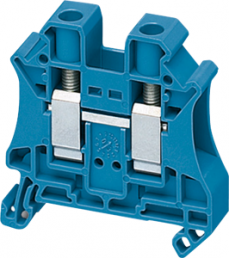 Terminal block, 2 pole, 0.5-10 mm², clamping points: 2, blue, screw connection, 57 A