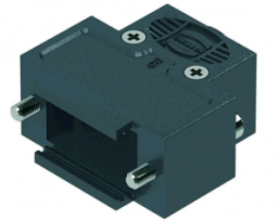 D-Sub connector housing, size: 1 (DE), straight 180°, cable Ø 1.5 to 7.5 mm, thermoplastic, black, 09670090482160