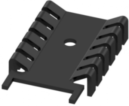 Finger shaped heatsink, 35.6 x 22 x 6.7 mm, 21 K/W, black anodized