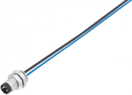 Sensor actuator cable, M8-flange plug, straight to open end, 6 pole, 0.2 m, 1.5 A, 09 3423 86 06