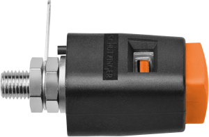 Quick pressure clamp, orange, 30 VAC/60 VDC, 16 A, thread, nickel-plated, SDK 504 / OR