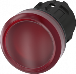 Indicator light, 22 mm, round, plastic, red, lens,smooth