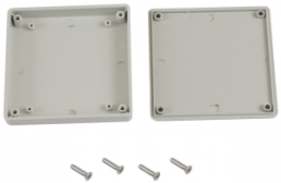 ABS miniature enclosure, (L x W x H) 80 x 80 x 15 mm, light gray (RAL 7035), IP54, 1551XXGY