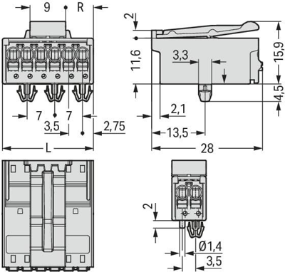 2091-1525/020-3000 WAGO PCB Connection Systems Image 2
