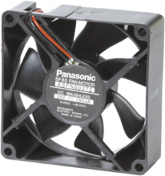 DC axial fan, 12 V, 80 x 80 x 25 mm, 39 m³/h, 24 dB, ball bearing, Panasonic, ASFP84371