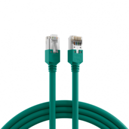 Patch cable, RJ45 plug, straight to RJ45 plug, straight, Cat 5e, SF/UTP, LSZH, 0.5 m, green
