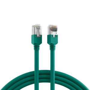 Patch cable, RJ45 plug, straight to RJ45 plug, straight, Cat 5e, S/UTP, PVC, 0.5 m, green
