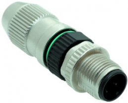 Plug, M12, 3 pole, IDC connection, screw locking, straight, 21031111305