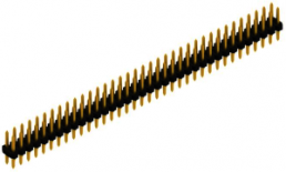 Pin header, 72 pole, pitch 2 mm, straight, black, 10062464