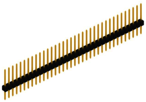 Pin header, 36 pole, pitch 2.54 mm, straight, black, 10046550