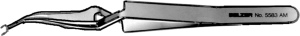 SMD tweezers, uninsulated, antimagnetic, stainless steel, 115 mm, 5583 AM
