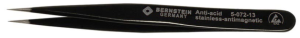 ESD SMD tweezers, uninsulated, antimagnetic, stainless steel, 110 mm, 5-072-13