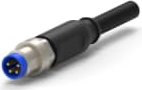 Sensor actuator cable, M8-cable plug, straight to open end, 4 pole, 1.5 m, PVC, black, 4 A, 1-2273002-1