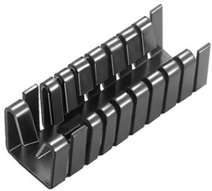 Clip-on heatsink, 38.1 x 14.5 x 12.7 mm, 16 K/W, black anodized