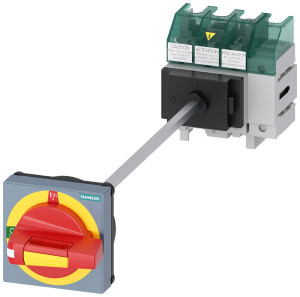 Emergency stop load-break switch, Rotary actuator, 4 pole, 32 A, 690 V, (W x H x D) 80 x 96 x 77 mm, front installation/DIN rail, 3LD5010-0TL13