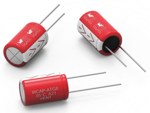 Electrolytic capacitor, 0.47 µF, 50 V (DC), ±20 %, radial, pitch 2 mm, Ø 5 mm