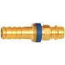 Insertion grommet, blue, L 51 mm, 35 bar, brass, for couplings NW7.8, 107681