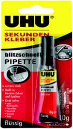 Super glue 10 g syringe, UHU BLITZSCHNELL PIPETTE 10G