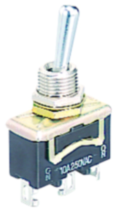 Toggle switch, 2 pole, latching/groping, On-(On), 15 A/250 VAC, T215RSULCSAFJ
