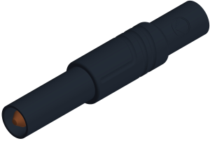 4 mm plug, screw connection, 0.5-1.5 mm², CAT III, black, LAS S G SW