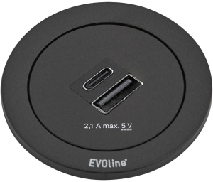 USB built-in charger, black, 1592 8001 4800