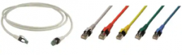 Patch cable, RJ45 plug, straight to RJ45 plug, straight, Cat 6A, S/FTP, LSZH, 0.3 m, red