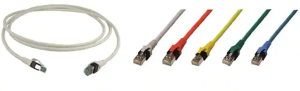 Patch cable, RJ45 plug, straight to RJ45 plug, straight, Cat 5e, F/UTP, LSZH, 0.4 m, green