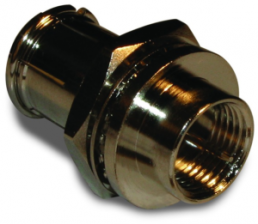 Coaxial adapter, 75 Ω, F plug to F plug, straight, 222206