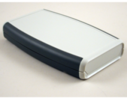 ABS handheld enclosure, (L x W x H) 147 x 90 x 25 mm, light gray (RAL 7035), IP65, 1553WDGY
