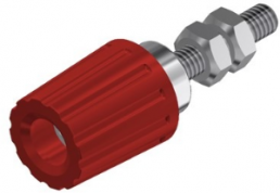 Pole terminal, 4 mm, red, 30 VAC/60 VDC, 35 A, screw connection, nickel-plated, PK 110 RT