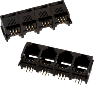 Socket, RJ11/RJ12/RJ14/RJ25, 6 pole, 6P6C, Cat 3, solder connection, through hole, 615024143921
