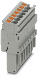 Plug, push-in connection, 0.14-4.0 mm², 7 pole, 24 A, 6 kV, gray, 3209921