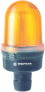 LED double flashing light, Ø 98 mm, yellow, 115-230 VAC, IP65