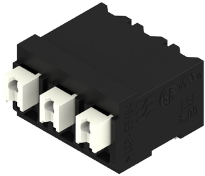 PCB terminal, 3 pole, pitch 5 mm, AWG 28-14, 12 A, spring-clamp connection, black, 1869610000