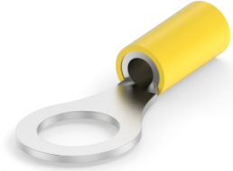 Insulated ring cable lug, 3.0-6.0 mm², AWG 12 to 10, 9.91 mm, yellow