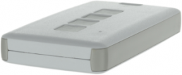 ABS remote control enclosure, (L x W x H) 71.5 x 39.3 x 11.5 mm, light gray/white (RAL 9002), 13124.30